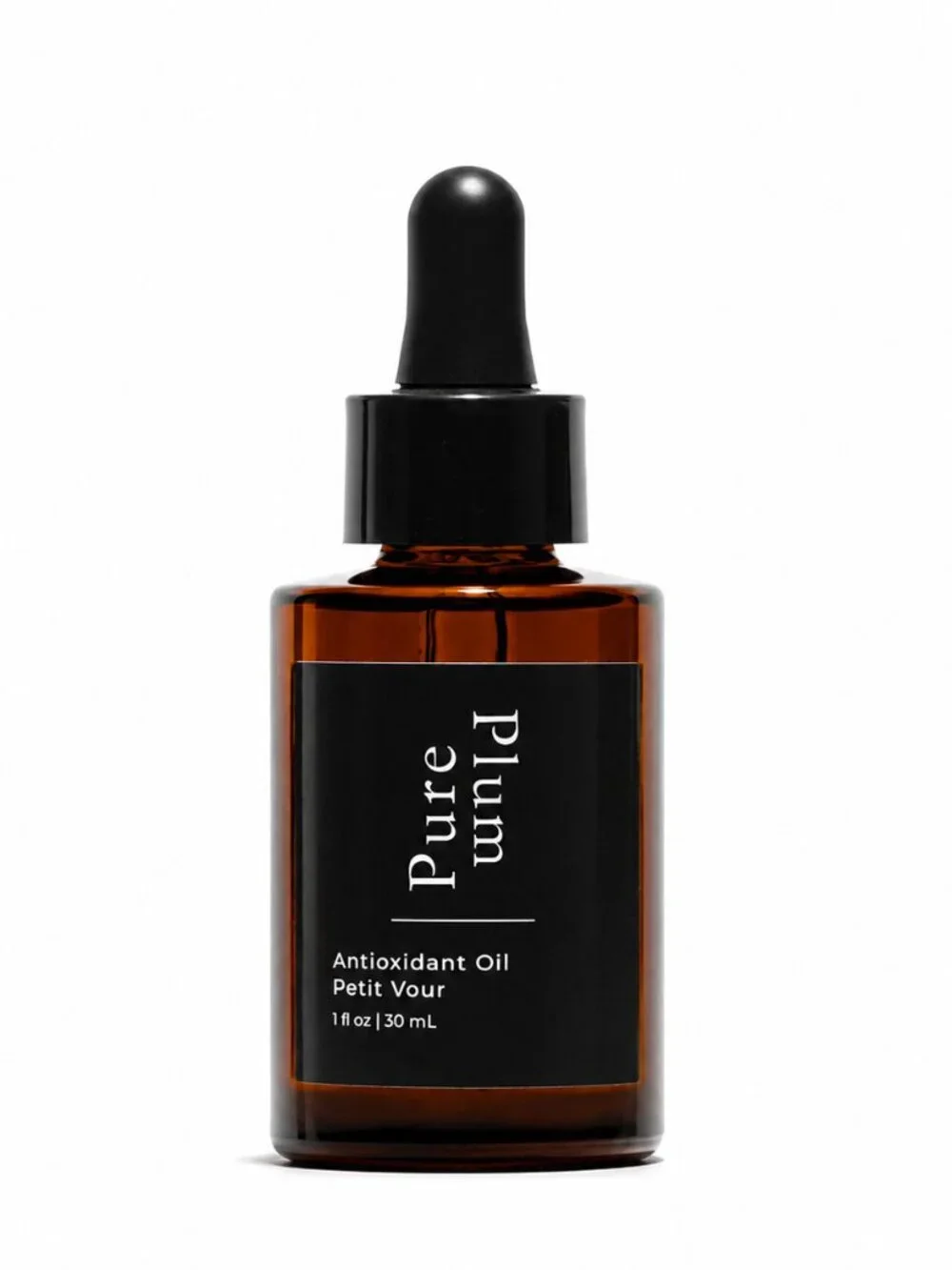 NIB Petit Vour Pure Plum Antioxidant Face Oil USDA Organic Clean Beauty 1 oz